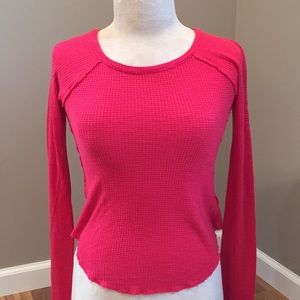 Free People Classic Red Long Sleeved Thermal